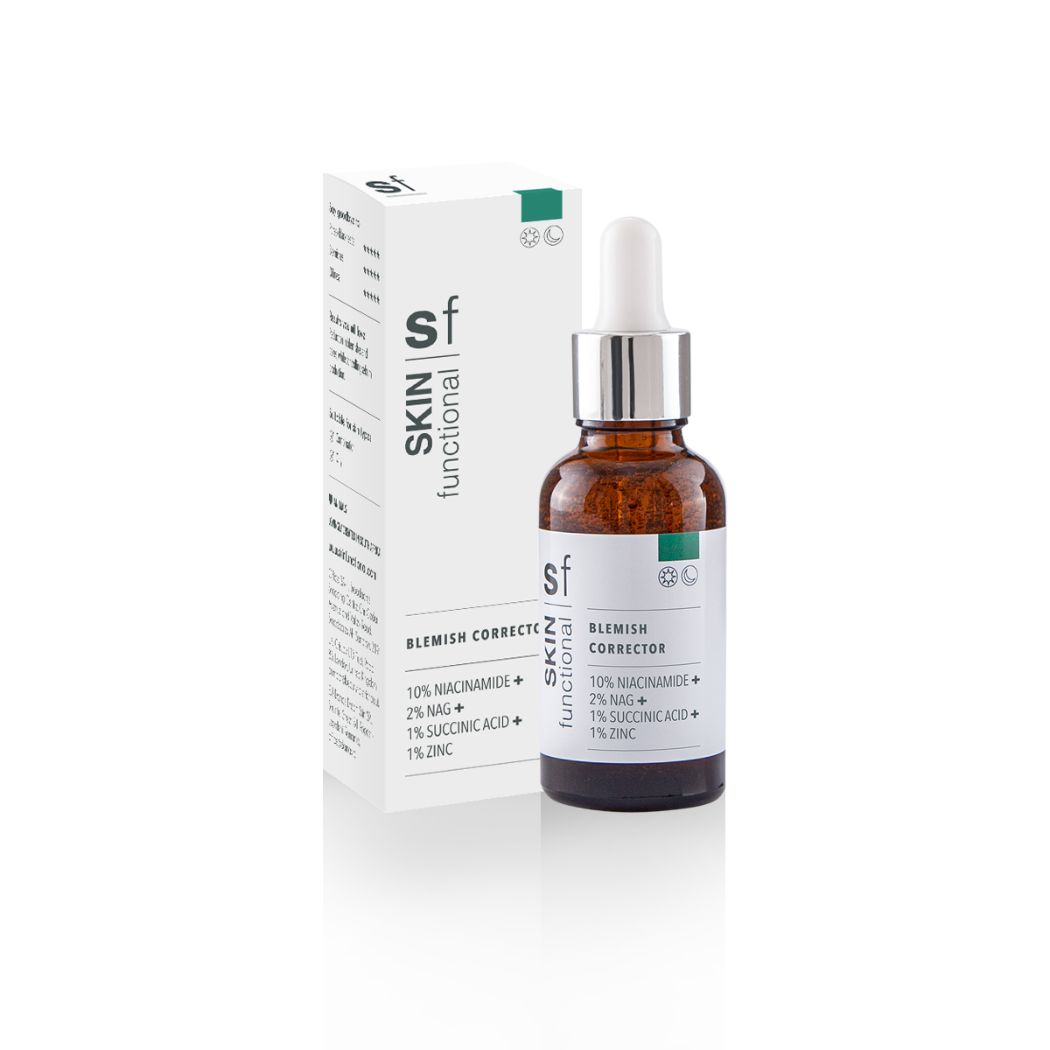 10% Niacinamide + 2% NAG +1% Succinic Acid + 1% ZincBlemish Corrector 10% Niacinamide + 2% NAG +1% Succinic Acid + 1% ZincBlemish Corrector